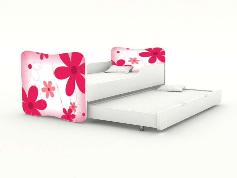 Becks posteľ s výsuvným lôžkom Kvety